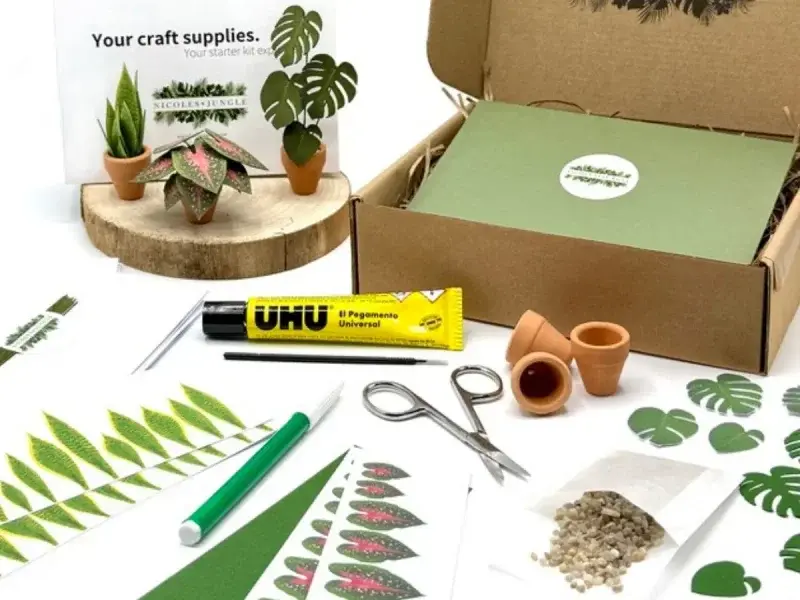 Close up of craft tools and materials included in the Starter Kit