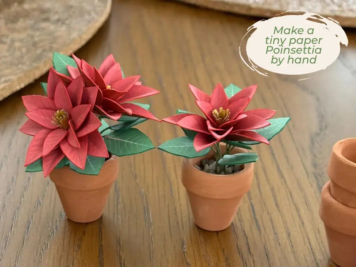 Make Your Own Tiny Paper Poinsettia